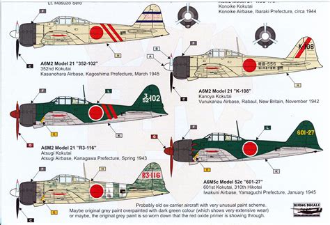 Rising Decals 1 72 Mitsubishi A6m Zero Japanese Carrier Fighter Part 3