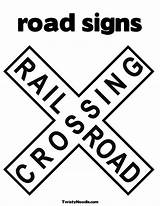 Coloring Sign Printable Signs Pages Road Stop Railroad Crossing Kids Clipart Clip Popular Coloringhome Library Printablee sketch template