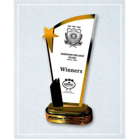 printed acrylic college trophy  rs   hubli id
