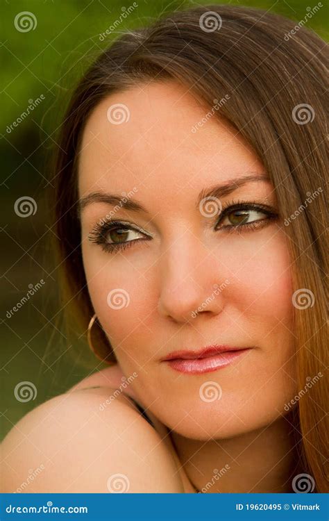 portrait of a beautiful russian girl stock image image of thoughtful