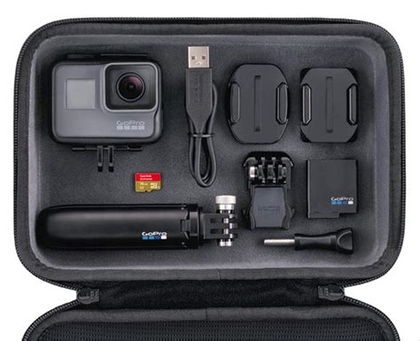 gopro hero black actionkamera bundle inklusive casey shorty stativ gb speicherkarte