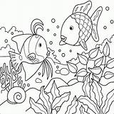 Fish Coloring Tropical Pages Cute Bestappsforkids sketch template