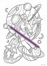 Space Coloring Pages Crazy sketch template