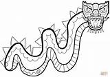 Chinese Year Coloring Pages Dragon Printable China Drawing Paper sketch template