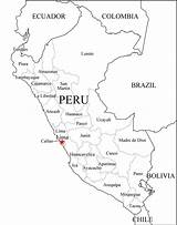 Peru America Map South Outline Coloring sketch template