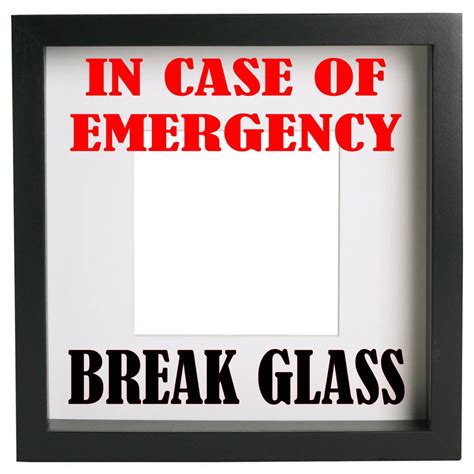case  emergency break glass vinyl  frame  etsy uk
