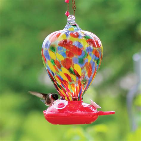 Art Glass Hummingbird Feeder Balloon