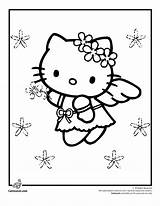 Kitty Hello Coloring Pages Angel Printable Kids Gif Colouring Sheets Christmas Choose Board Girls Valentine sketch template