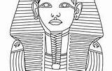 Printable Masks Egyptian Tut Mask Coloring King Fun Print Color Medium sketch template