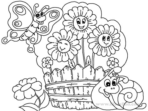 easy garden coloring pages coloring pages