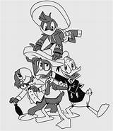 Caballeros Ducktales sketch template