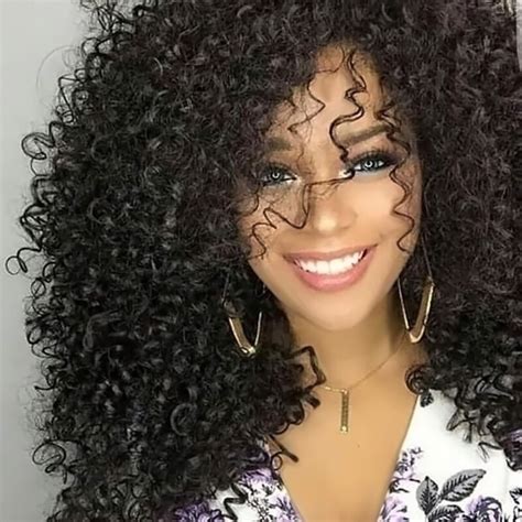 Black Synthetic Wig Long Kinky Curly Afro African American Wig For Sex