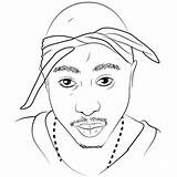 Tupac Lineart Xcolorings 2pac sketch template