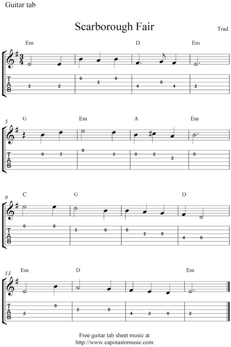 easy sheet   beginners  easy guitar tabs sheet  notes