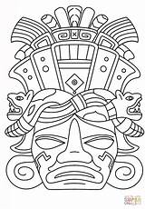 Mayan Coloring Mask Pages Drawing Printable Maya Masks Kids Tiki Calendar Supercoloring Aztec Template Tattoo Olmec Pyramid Opera Sydney House sketch template