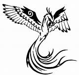 Phoenix Tribal Tattoo Tattoos Simple Designs Bird Drawing Japanese Style Symbol Men Fire Fenix Deviantart Rising Ashes Clipart Male Line sketch template