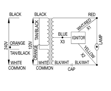 wiring diagram   pulse start metal halide ballast