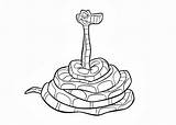 Coloring Kaa sketch template