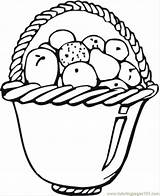 Apples Coloring Printable Pages Basket Food Popular sketch template