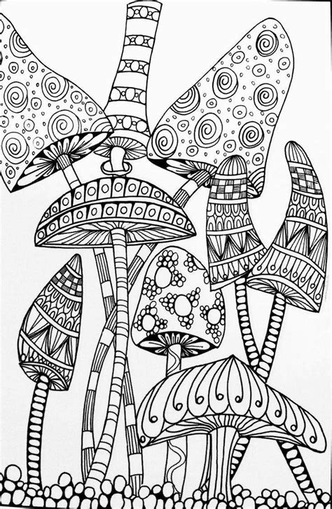 mushrooms aesthetic coloring pages  printable coloring pages