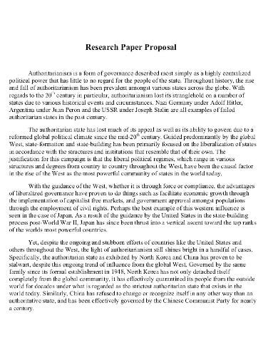 research paper proposal templates   ms word