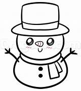 Snowman Drawing Kawaii Frosty Simple Easy Step Eyes Christmas Getdrawings Dragoart Clipartmag sketch template