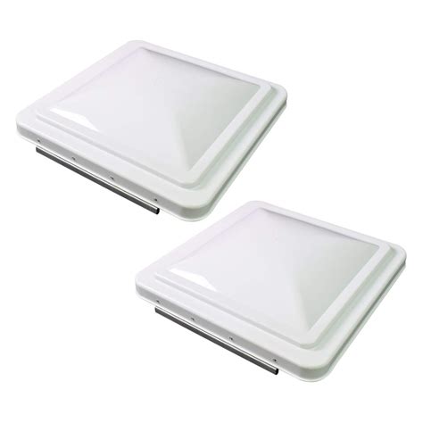 rv roof vent lid cover universal replacement  white  camper trailer motorhome  pack