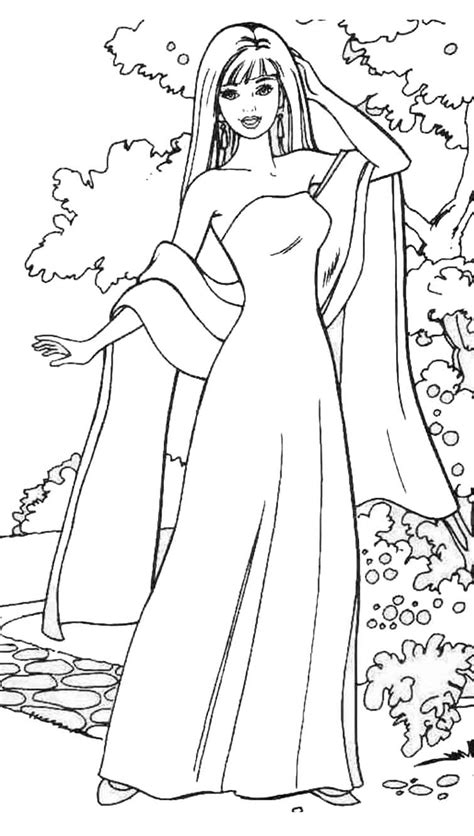 barbie girl coloring pages