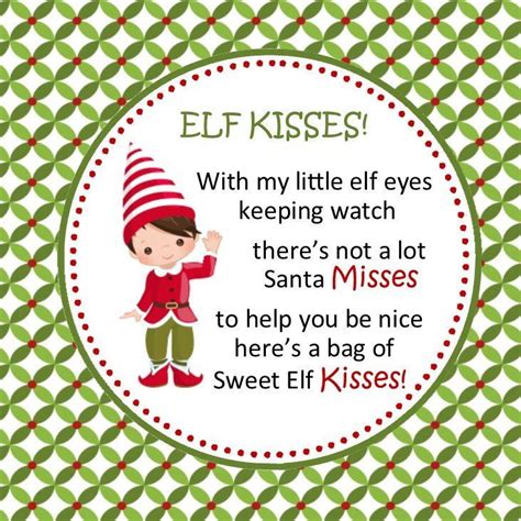 elf kisses printable printable word searches