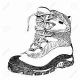Boots Hiking Getdrawings Drawing sketch template