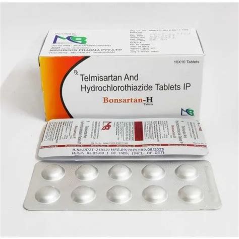bonsartan  telmisartan  hydrochlorothiazide tablets mb prescription  rs stripe  surat