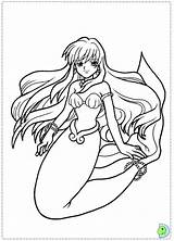 Coloring Melody Dinokids Mermaid Close sketch template