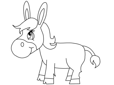 donkey coloring pages  kids preschool  kindergarten