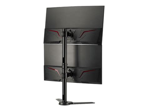 siig freestanding adjusting vertical dual monitor steel stand stand   monitors steel