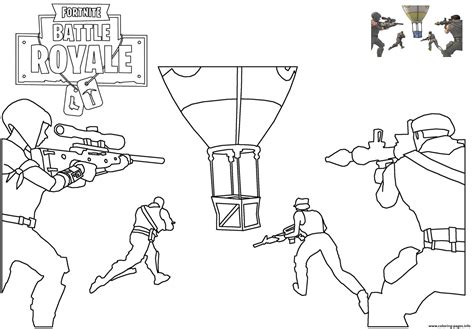 supply drop fortnite battle royale coloring page printable