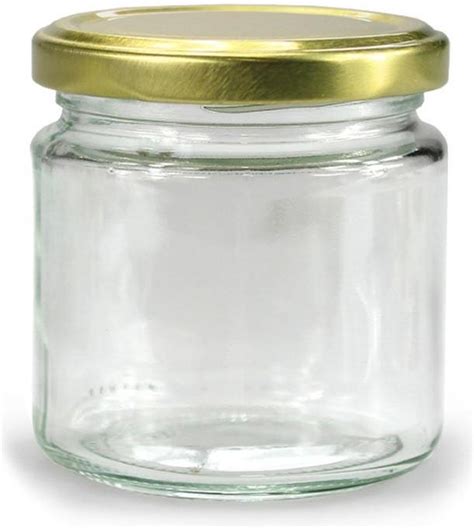 glazen potten glazen potjes met deksel goud  ml gram   stuks jam bol