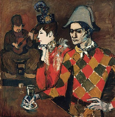 Pablo Picasso — In Le Lapin Agile Or Harlequin With A