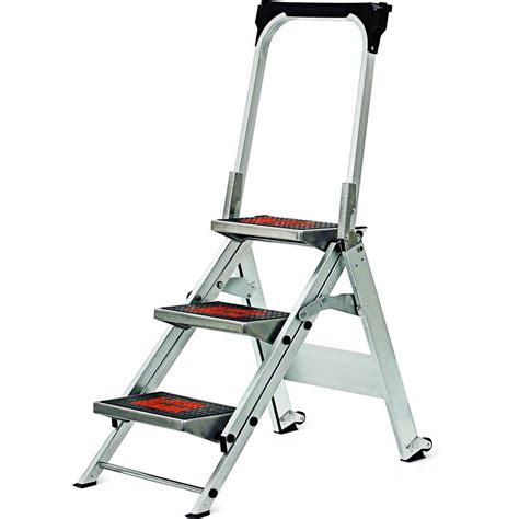 giant ladder systems  ft safety aluminum step ladder  bar