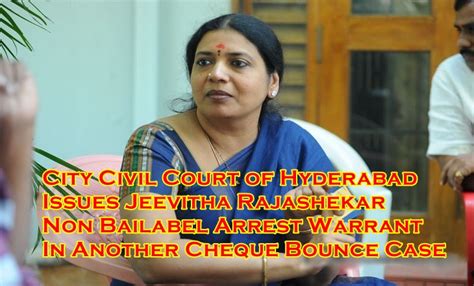 non bailable arrest warrant for jeevitha rajashekar in another cheque bounce case