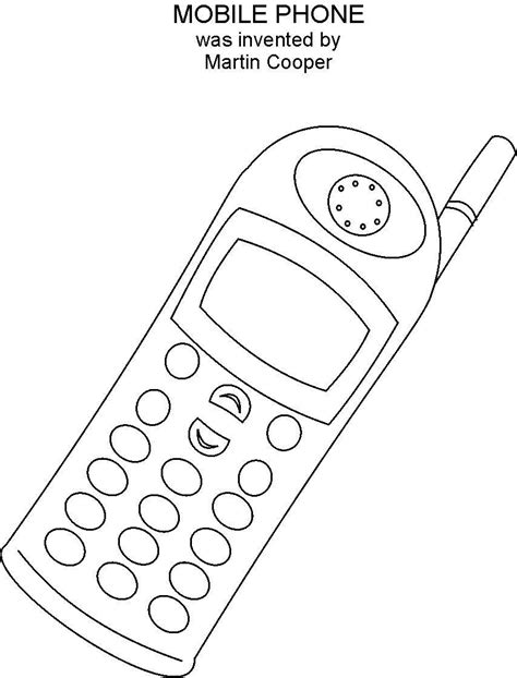 coloring page cell phone ashleighropstafford