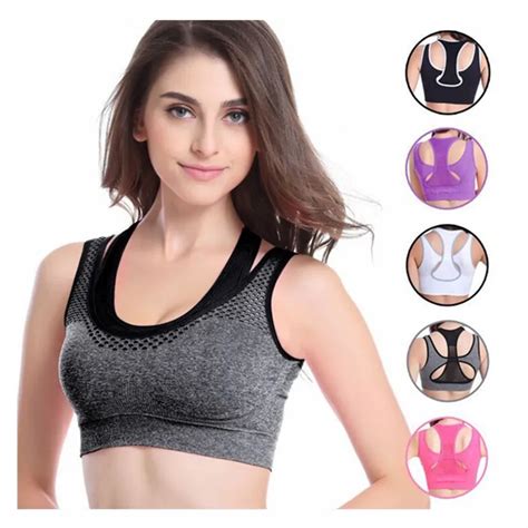 fake two pieces without steel ring sports fitness bra running gym yoga