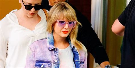 Taylor Swift Wore A Pastel Tie Dye Jean Jacket Out In New