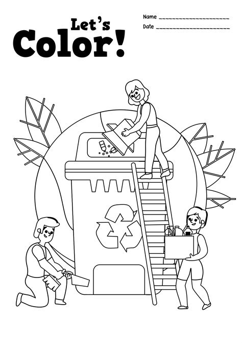 recycling coloring pages brightmark