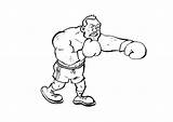 Boxing Coloring Sport Pages Large Edupics sketch template
