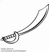 Sword Pirate Template Drawing Outline Clipart Getdrawings sketch template