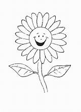 Coloring Pages Sunflower Colouring Kids sketch template