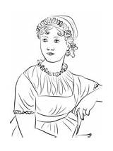 Jane Austen Brytania Wielka Printable Kolorowanki Supercoloring Drukuj sketch template