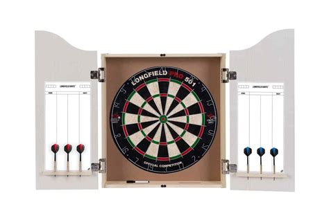 longfield darts houten kast complete set licht eiken  beloningshopcom