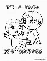 Brother Coloring Sister Pages Big Printable Colouring Siblings Baby Sisters Clipart Birthday Kids Color Sheets Brothers Family Proud Cartoon Im sketch template