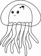 Jellyfish sketch template
